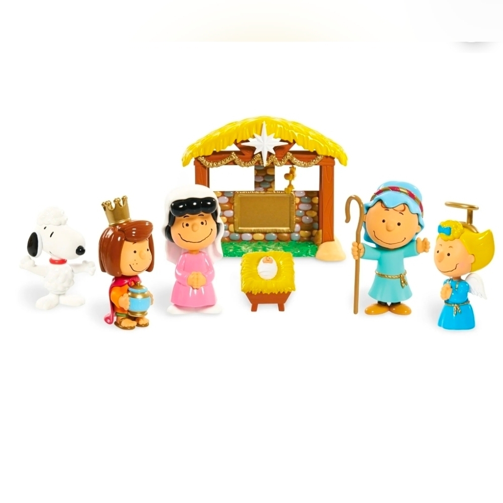 New Peanuts Christmas Nativity scene Figure Set Decorations & kid's Toys set - Picture 6 of 6